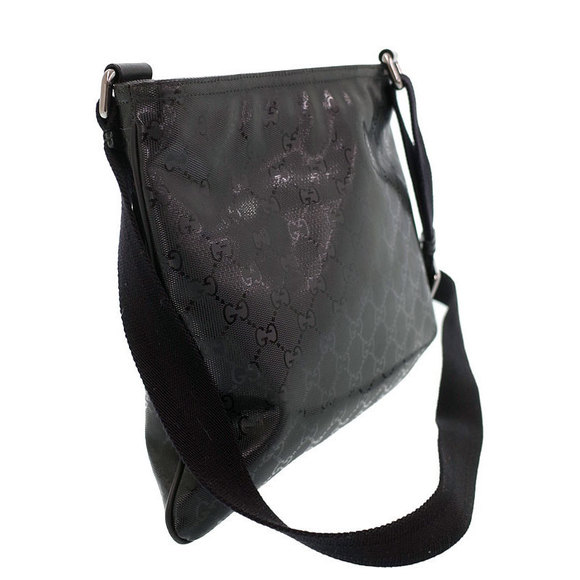 Gucci GG Implement Flat Messenger Bag Shoulder Bag Black - Picture 2 of 9